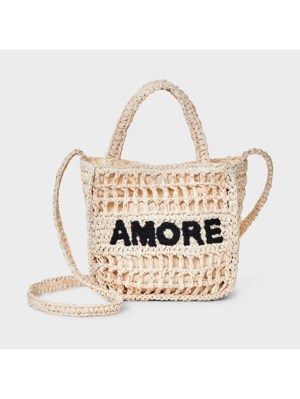 Top Handle Crochet Tote Handbag - Universal Thread™ Off-White